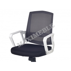 Fotel biurowy ASCOT popiel biały krzesło HALMAR