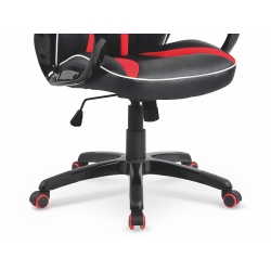 Fotel biurowy HONOR czarno czerwony gamingowy HALMAR