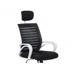 Fotel biurowy SOCKET czarny biały krzesło HALMAR