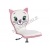 Fotel młodzieżowy KITTY 2 biało - różowy HALMAR