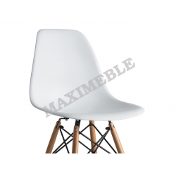 Krzesło metalowe ENZO białe drewno buk SIGNAL