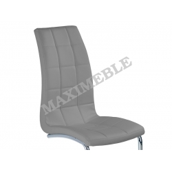Krzesło metalowe K147 szare ecoskóra chrom HALMAR