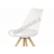 Krzesło K201 białe miękkie siedzisko eskóra HALMAR