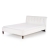 Łóżko tapicerowane SAMARA 160 białe drewno lite 160X200 HALMAR