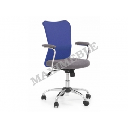 Fotel biurowy ANDY szaro - niebieski HALMAR