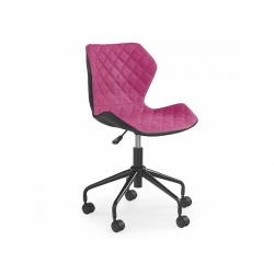 Fotel biurowy MATRIX czarno różowy krzesło HALMAR WYSYŁKA 24H