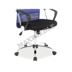 Fotel biurowy Q-025 niebieski czarny Q025 SIGNAL