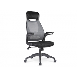 Fotel biurowy SOLARIS popiel czarny krzesło HALMAR