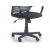 Fotel biurowy SANTANA czarny-popiel krzesło HALMAR