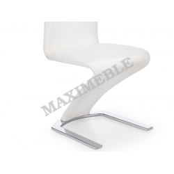 Krzesło metalowe K188 białe eskóra K-188 HALMAR