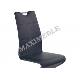 Krzesło metalowe K188 czarny eskóra K-188 HALMAR