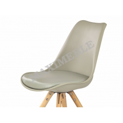Krzesło K201 khaki miękkie siedzisko eskóra HALMAR