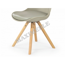 Krzesło K201 khaki miękkie siedzisko eskóra HALMAR