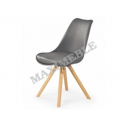 Krzesło K201 popiel miękkie siedzisko eskóra HALMAR