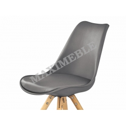 Krzesło K201 popiel miękkie siedzisko eskóra HALMAR
