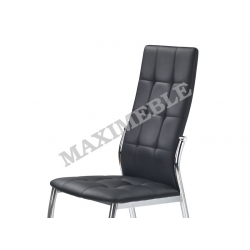 Krzesło metalowe K209 czarny chrom ecoskóra HALMAR WYSYŁKA 24H
