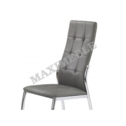 Krzesło metalowe K209 popiel chrom ecoskóra HALMAR WYSYŁKA 24H