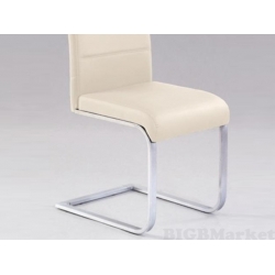 Krzesło metalowe K85 kremowe HALMAR