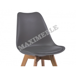 Krzesło KRIS szare drewno buk SIGNAL