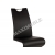Krzesło metalowe H090 czarne chrom ekoskóra SIGNAL
