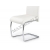 Krzesło metalowe K211  biały chrom ecoskóra HALMAR