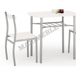 Zestaw stołowy LANCE (stół + 2 krzesła) biały