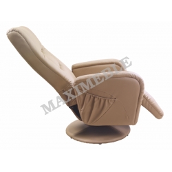 Fotel rozkładany PULSAR cappuccino recliner HALMAR
