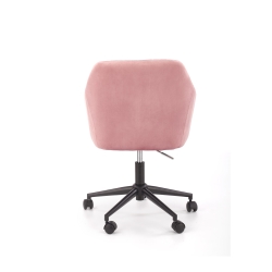 FOTEL BIUROWY FRESCO Różowy Velvet Krzesło HALMAR