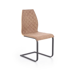 Krzesło pikowane K265 brąz eco skóra K-265 HALMAR