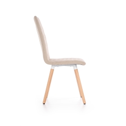 Krzesło K282 beżowe tkanina + drewno K -282 HAMAR