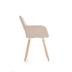 Krzesło K283 beżowe tkanina + drewno K-283 HAMAR