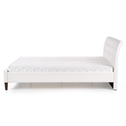 Łóżko tapicerowane SAMARA 160 białe drewno lite 160X200 HALMAR