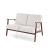 MILANO 2S sofa - jasny beżowy tap. Castel 04 (1p=1szt)