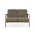 MILANO 2S sofa - oliwkowy tap. Castel 39 (1p=1szt)-17722