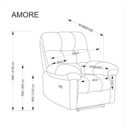 AMORE fotel wypoczynkowy popielaty (1p=1szt)-21730