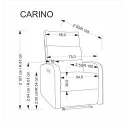 CARINIO fotel wypoczynkowy popielaty-23402