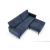 CORNELIUS sofa rozkładana z funkcją narożnika niebieska (1p=1szt)-23899