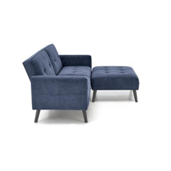 CORNELIUS sofa rozkładana z funkcją narożnika niebieska (1p=1szt)-23901
