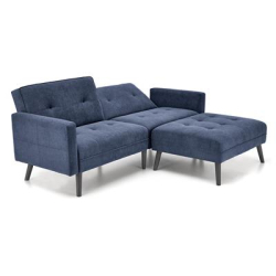 CORNELIUS sofa rozkładana z funkcją narożnika niebieska (1p=1szt)-23903