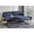 CORNELIUS sofa rozkładana z funkcją narożnika niebieska (1p=1szt)-23900