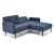 CORNELIUS sofa rozkładana z funkcją narożnika niebieska (1p=1szt)-23903
