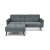 CORNELIUS sofa rozkładana z funkcją narożnika popiel (1p=1szt)-23910