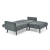 CORNELIUS sofa rozkładana z funkcją narożnika popiel (1p=1szt)-23917