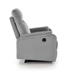 CROCUS fotel wypoczynkowy z funkcją elektrycznego rozkładania, popielaty (1p=1szt)-24063