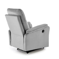 CROCUS fotel wypoczynkowy z funkcją elektrycznego rozkładania, popielaty (1p=1szt)-24067
