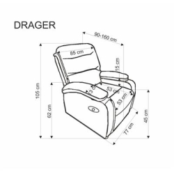 DRAGER fotel wypoczynkowy czarny (1p=1szt)-24644