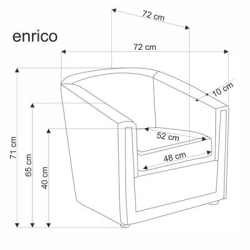 ENRICO fotel wypoczynkowy, zielony (1p=1szt)-24899