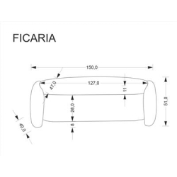 FICARIA ławka z funkcją pojemnika kremowy (1P=1SZT)-25388