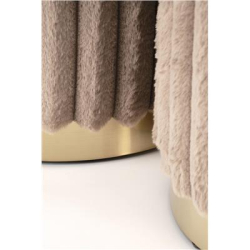 FIDO zestaw 2 puf, cappuccino / złoty (1p=1kpl)-25408