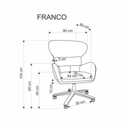 FRANCO fotel wypoczynkowy beżowy (1p=1szt)-25662
